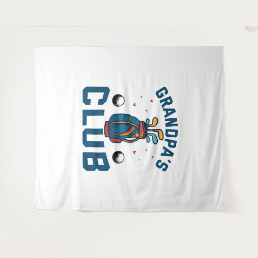 グランドパズゴルフクラブギフトおもしろい タペストリー (正面(横))