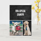 グランドパズ誕生日withゴールデンレトリバー カード (黄色い花)