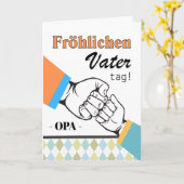 グランドパドイツ父の日拳バンプ カード (黄色い花)