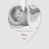 グランドパバレンタインの娘がパーソナライズされた写真名 オーナメント (正面)