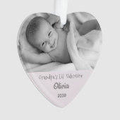 グランドパバレンタインの娘がパーソナライズされた写真名 オーナメント (正面)