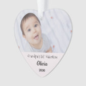 グランドパバレンタインの娘がパーソナライズされた写真名 オーナメント (正面)