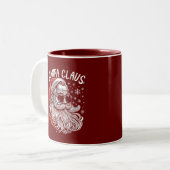 グランドパパクロースサンタおもしろいクリスマスクリスマスプレゼント ツートーンマグカップ (正面左)