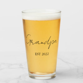 グランドパパーソナライズされたビアグラス – 設立年 タンブラーグラス