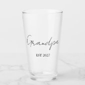 グランドパパーソナライズされたビアグラス – 設立年 タンブラーグラス (正面)