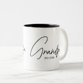 グランドパパーソナライズされた設立 ツートーンマグカップ (正面右)