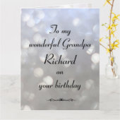グランドパパーソナライズされた誕生日 カード (黄色い花)