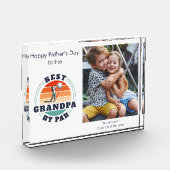 グランドパファーザーズデイキッズフォトレトロゴルフガグ フォトブロック (左)