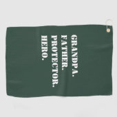 グランドパファーザープロテクターヒーロー文字ファーザーズデイ ゴルフタオル (横)