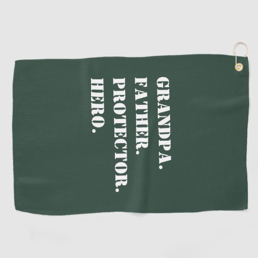 グランドパファーザープロテクターヒーロー文字ファーザーズデイ ゴルフタオル (横)