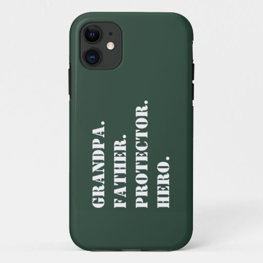 グランドパファーザープロテクターヒーロー文字ファーザーズデイ Case-Mate iPhoneケース (裏面)