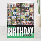 グランドパフォトコラージュ31写真ハッピーバースデー カード (正面)