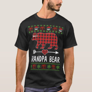 グランドパベアベサンタレッドプレイドファミリーパジャマ Tシャツ
