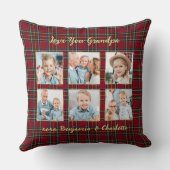 グランドパホリデイプレイドカスタム6フォトコラージュ クッション (裏面)