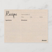 グランドパマウス水カラーレシピカード ポストカード (裏面)