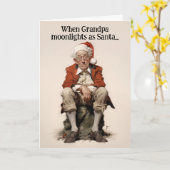 グランドパムーンライトズサンタクリスマスカード カード (黄色い花)