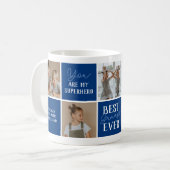 グランドパモダンブルーフォトコラージュ コーヒーマグカップ (正面左)