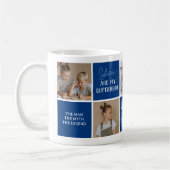 グランドパモダンブルーフォトコラージュ コーヒーマグカップ (左)