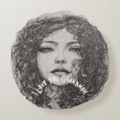 グランドパラグジュアリーユニークリビングラウンドピローズ ラウンドクッション (裏面)