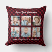 グランドパレッドバッファロープレイドフォトコラージュクリスマス クッション (正面)