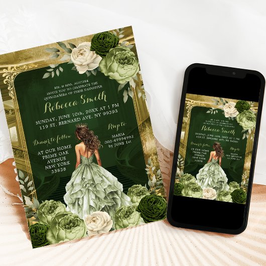 グランドパレ王室のスージグリーンキンセアニラ 招待状