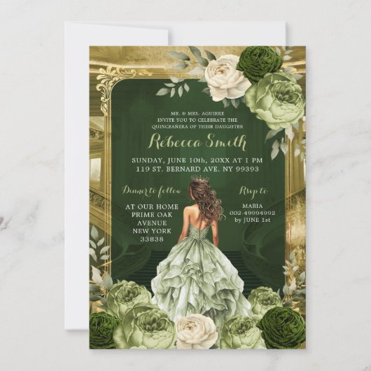 グランドパレ王室のスージグリーンキンセアニラ 招待状 (正面)