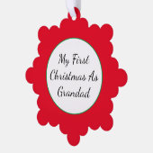 グランドパーソナライズされた紙スノーフレークオーナメント オーナメントカード (左)