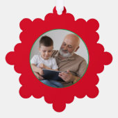 グランドパーソナライズされた紙スノーフレークオーナメント オーナメントカード (裏面)