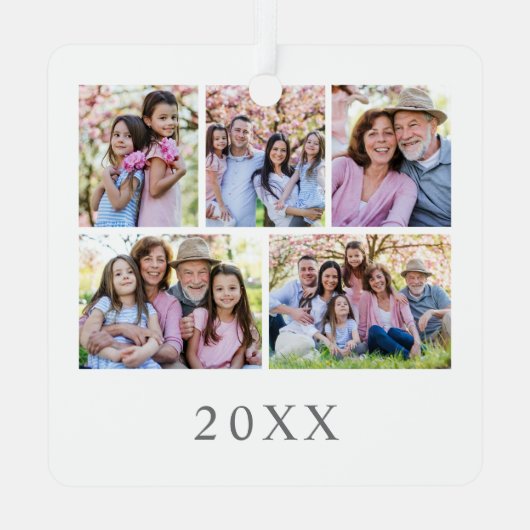 グランドパ写真クリスマス メタルオーナメント (裏面)