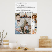 グランドパ定パーソナライズされた義4枚フォトコラージュ ポスター (キッチン)