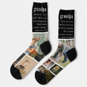 グランドパ定義 |フォトコラージュパーソナライズされた ソックス (左)