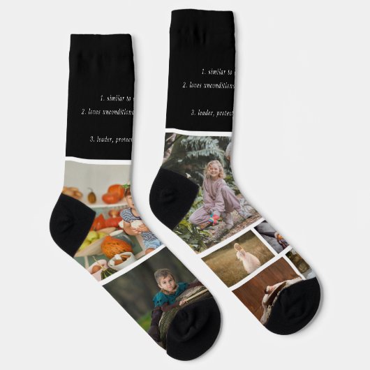 グランドパ定義 |フォトコラージュパーソナライズされた ソックス (右)