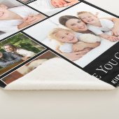 グランドパ愛パーソナライズされたYouフォトブラック シェルパブランケット (3/4)