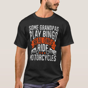 グランドパ用オートバイパパオートバイバイクもしくは自転車に乗る人 Tシャツ