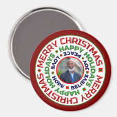 グランドパ祖母ファミリークリスマスフォトカスタム マグネット (正面/裏面)