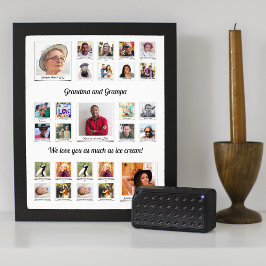 グランドパ祖母ファミリーフォトコラージュ フォトプリント           
