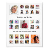 グランドパ祖母ファミリーフォトコラージュ フォトプリント            (正面)