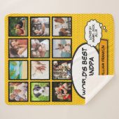 グランドパ祖父グランドフォトおもしろい漫画本 シェルパブランケット (正面(横))