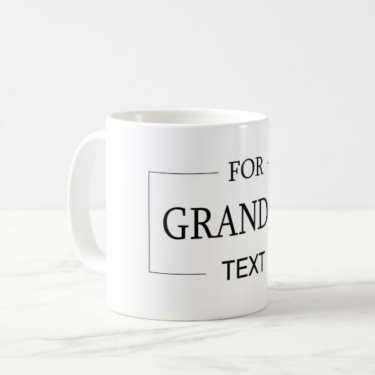 グランドパ祖父誕生日パーソナライズされたギフト コーヒーマグカップ (正面左)
