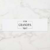 グランドパ祖父誕生日パーソナライズされたギフト ペットボトルラベル (シングルラベル)