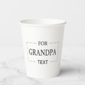 グランドパ祖父誕生日パーソナライズされたギフト 紙コップ (裏面)