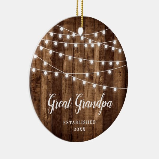 グランドパ素晴らしグパーソナライズされたモダンルハウスウッド セラミックオーナメント (右)
