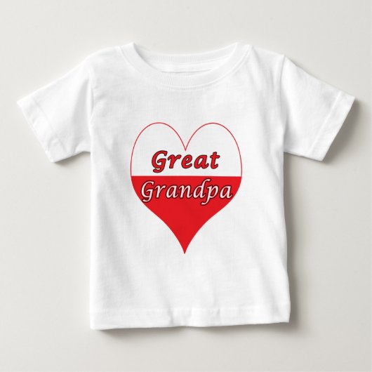 グランドパ素晴らしポーランドハート ベビーTシャツ (正面)