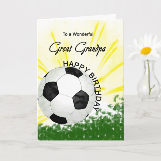 グランドパ素晴らし誕生日サッカーカード カード (小さな植物)