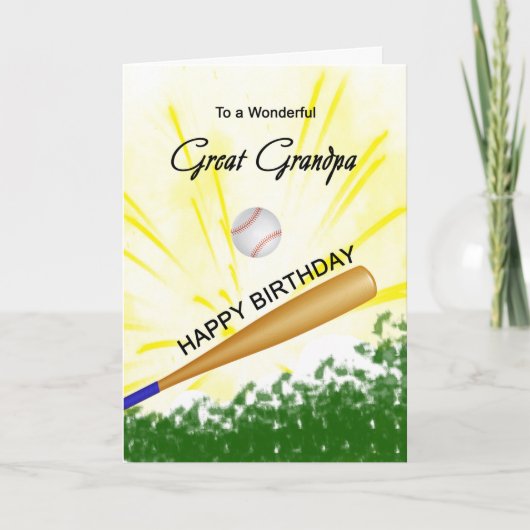 グランドパ素晴らし野球誕生日カード カード (正面)