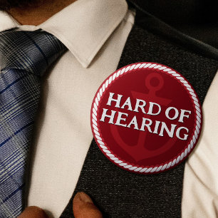 グランドパ航海のレッドいかり懸命聴覚 缶バッジ