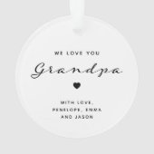 グランドパ設立 |フォトハート白黒 オーナメント (裏面)