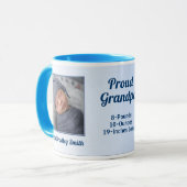 グランドパ誇りを持った新生児ブルーフォト マグカップ (正面左)