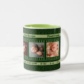 グランドパ誇りを持った4フォトマグ深いヴィンテージグリーン ツートーンマグカップ (正面右)