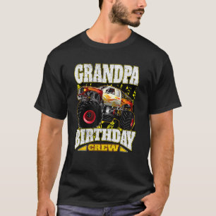 グランドパ誕生日クルーのモンスタートラック Tシャツ